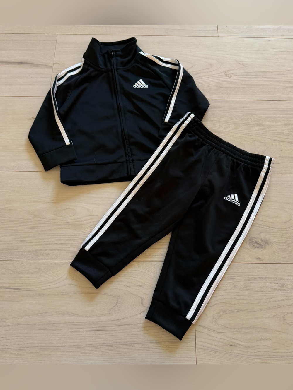 adidas Black Kids Track Jacket & Joggers Like New